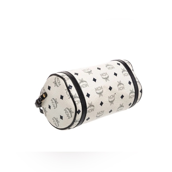 MCM Visetos Papillon white & black adjustable strap crossbody bag Germany  EUC - Picture 3 of 15